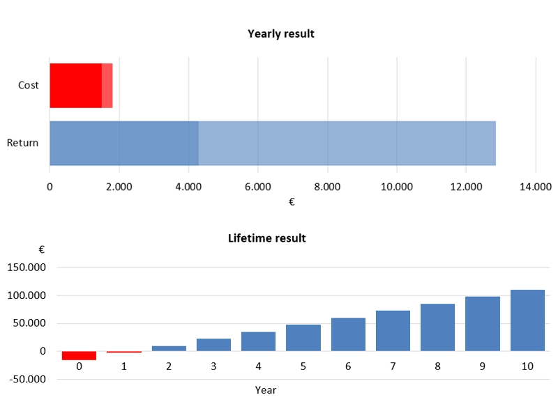 ROI yearly results graphic